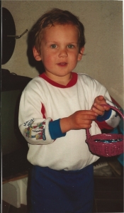 boy with easter basket